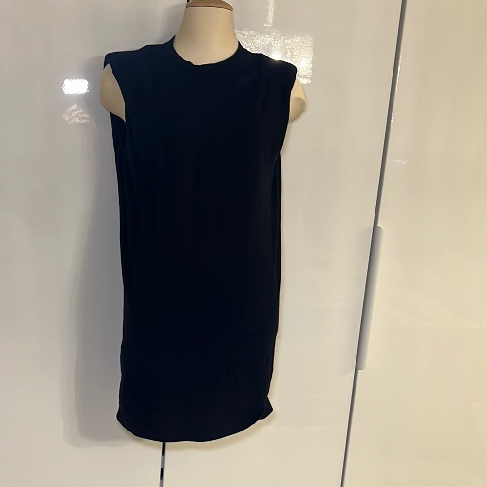 Babaton Black Sleeveless Dress with Shoulder Pads.  Size XS